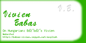 vivien babas business card